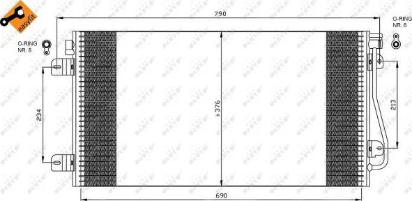 NRF 35484 - Конденсатор кондиционера parts5.com