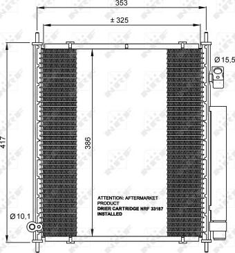 NRF 35562 - Конденсатор кондиционера parts5.com