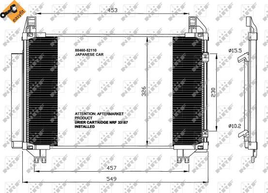 NRF 35652 - Конденсатор кондиционера parts5.com