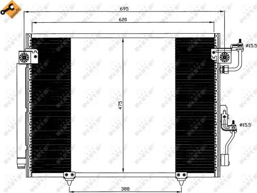 NRF 35619 - Конденсатор кондиционера parts5.com