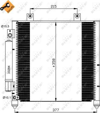 NRF 35637 - Конденсатор кондиционера parts5.com