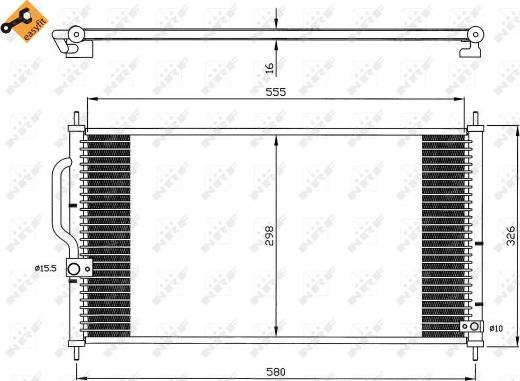 NRF 35627 - Конденсатор кондиционера parts5.com