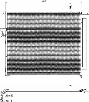 NRF 350425 - Конденсатор кондиционера parts5.com