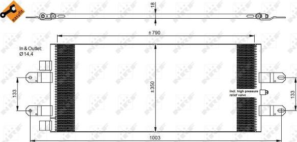 NRF 350043 - Конденсатор кондиционера parts5.com