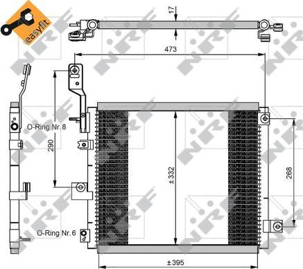 NRF 350047 - Конденсатор кондиционера parts5.com