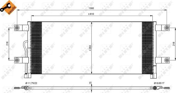 NRF 350074 - Конденсатор кондиционера parts5.com