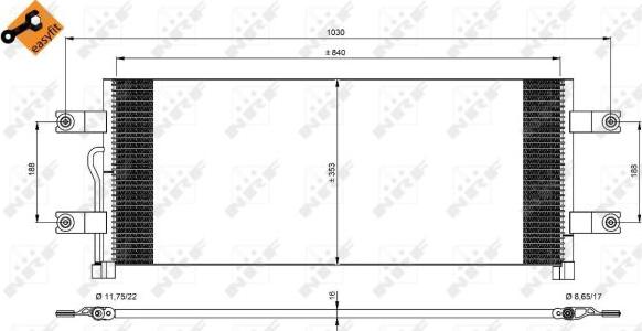 NRF 350075 - Конденсатор кондиционера parts5.com