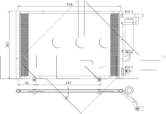 NRF 350396 - Конденсатор кондиционера parts5.com