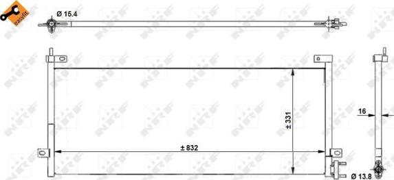 NRF 350390 - Конденсатор кондиционера parts5.com