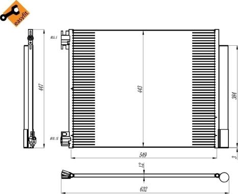 NRF 350393 - Конденсатор кондиционера parts5.com