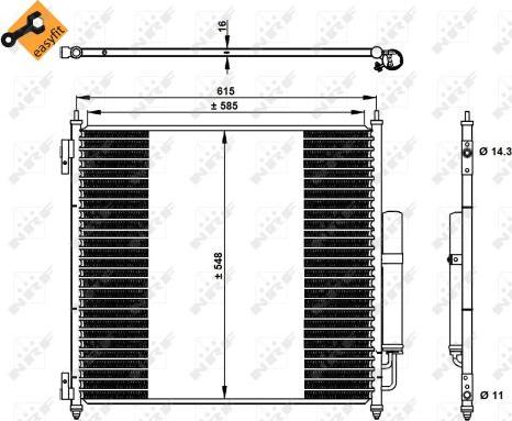 NRF 350336 - Конденсатор кондиционера parts5.com