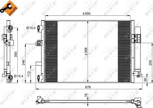 NRF 350210 - Конденсатор кондиционера parts5.com