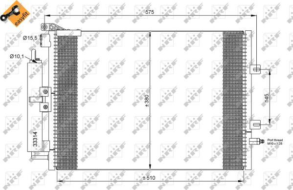 NRF 35897 - Condenser, air conditioning parts5.com