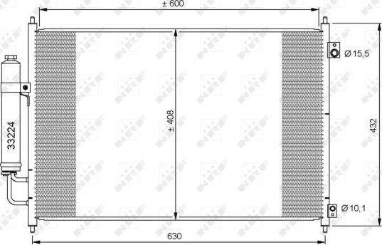 NRF 35873 - Конденсатор кондиционера parts5.com