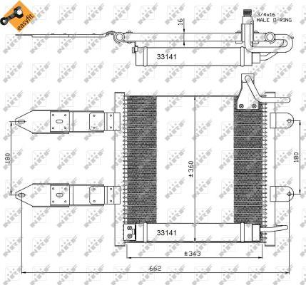 NRF 35367 - Конденсатор кондиционера parts5.com