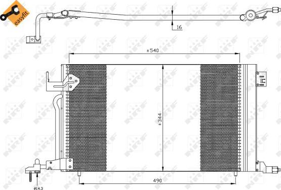 NRF 35304 - Конденсатор кондиционера parts5.com