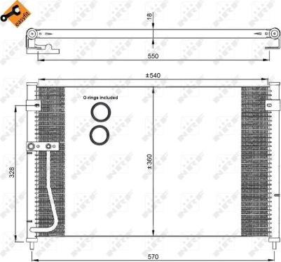 NRF 35306 - Конденсатор кондиционера parts5.com