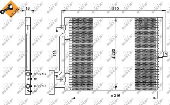 NRF 35307 - Конденсатор кондиционера parts5.com