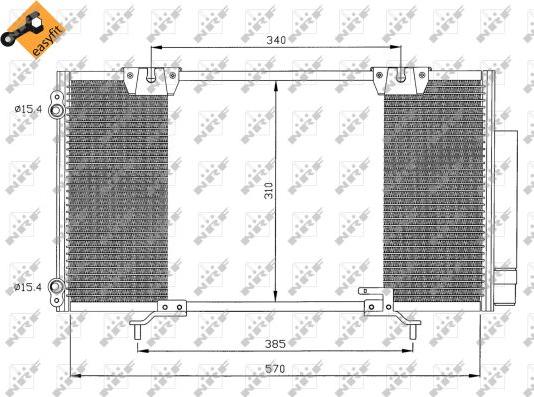 NRF 35337 - Конденсатор кондиционера parts5.com