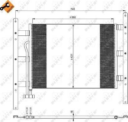 NRF 35329 - Конденсатор кондиционера parts5.com