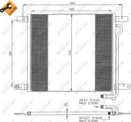 NRF 35325 - Конденсатор кондиционера parts5.com