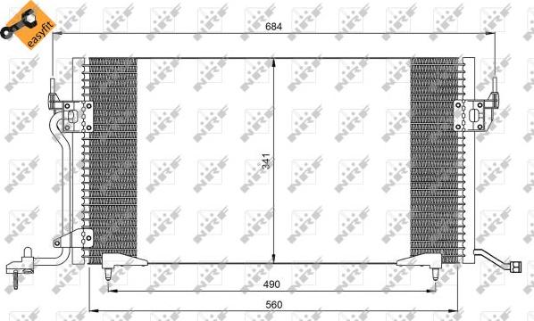 NRF 35260 - Конденсатор кондиционера parts5.com