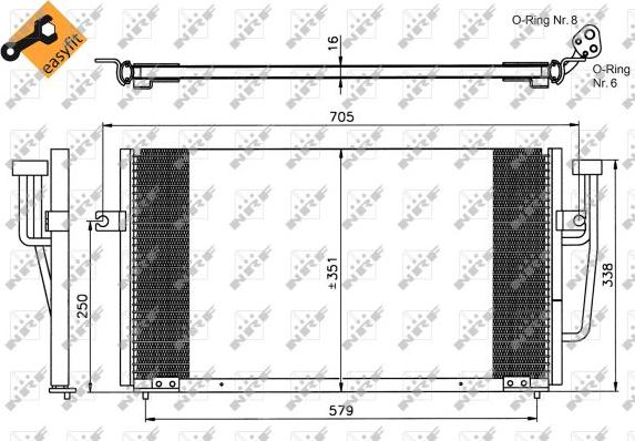 NRF 35234 - Конденсатор кондиционера parts5.com