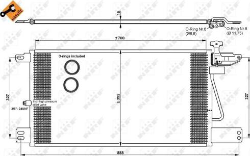 NRF 35790 - Конденсатор кондиционера parts5.com