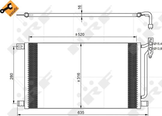 NRF 35748 - Конденсатор кондиционера parts5.com