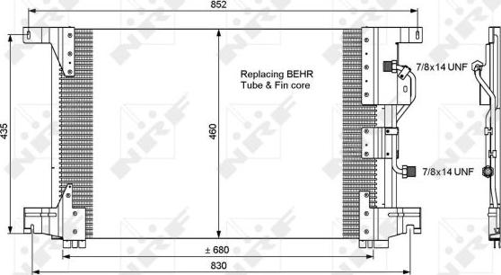 NRF 35772 - Конденсатор кондиционера parts5.com