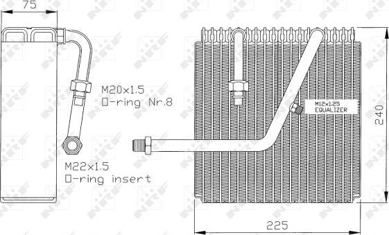 NRF 36047 - Испаритель, кондиционер parts5.com