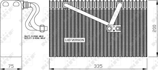 NRF 36058 - Испаритель, кондиционер parts5.com