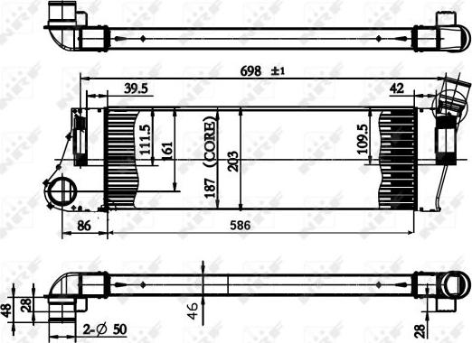 NRF 30899 - Интеркулер, теплообменник турбины parts5.com