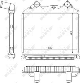 NRF 30204 - Интеркулер, теплообменник турбины parts5.com