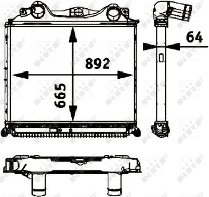 NRF 30205 - Интеркулер, теплообменник турбины parts5.com