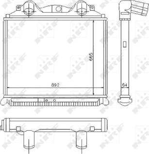 NRF 30203 - Интеркулер, теплообменник турбины parts5.com