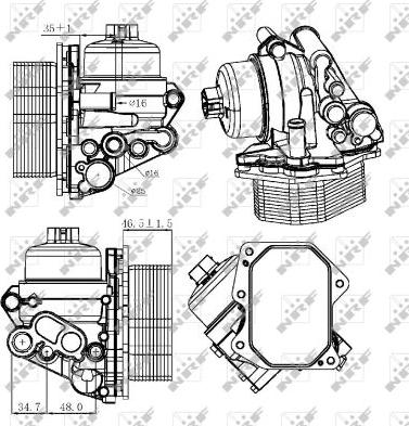 NRF 31308 - Корпус, масляный фильтр parts5.com