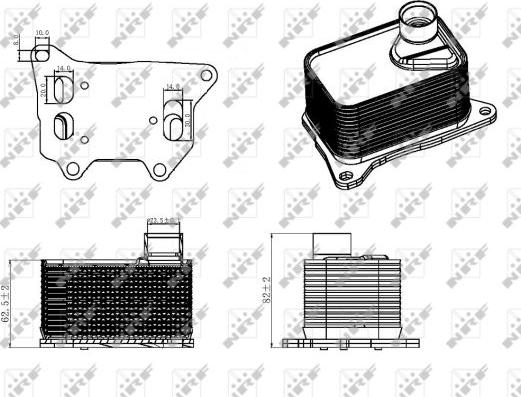 NRF 31330 - Масляный радиатор, двигательное масло parts5.com