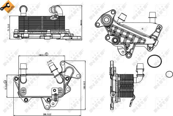 NRF 31264 - Масляный радиатор, автоматическая коробка передач parts5.com