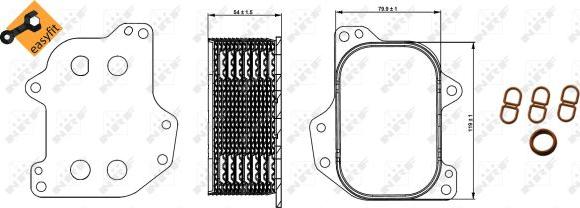 NRF 31267 - Масляный радиатор, двигательное масло parts5.com