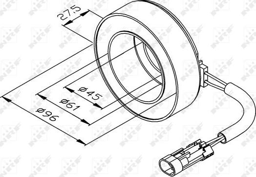 NRF 38470 - Катушка, электромагнитное сцепление - копрессор parts5.com