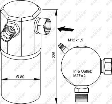 NRF 33065 - Осушитель, кондиционер parts5.com