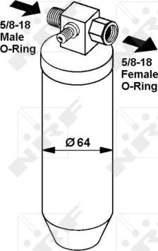 NRF 33068 - Осушитель, кондиционер parts5.com