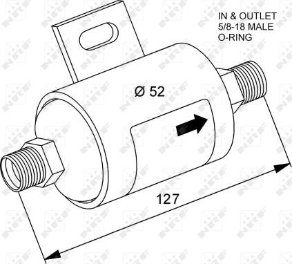 NRF 33117 - Осушитель, кондиционер parts5.com