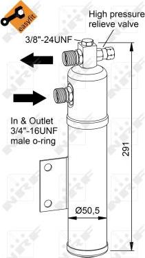 NRF 33366 - Осушитель, кондиционер parts5.com