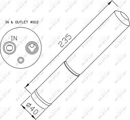 NRF 33225 - Осушитель, кондиционер parts5.com