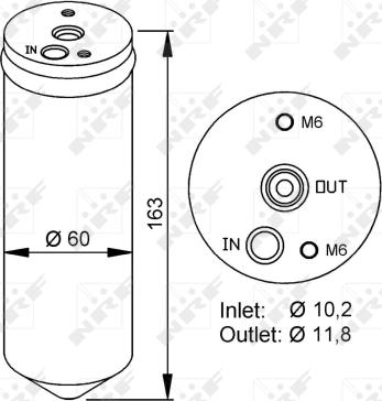 NRF 33222 - Filtro deshidratante, aire acondicionado parts5.com