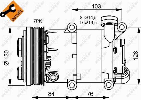 NRF 32410 - Compresor, aire acondicionado parts5.com