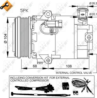 NRF 32429 - Compressor, air conditioning parts5.com