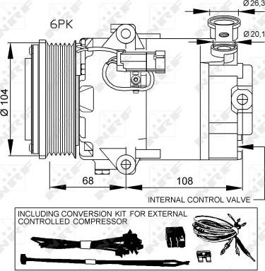 NRF 32428 - Компрессор кондиционера parts5.com